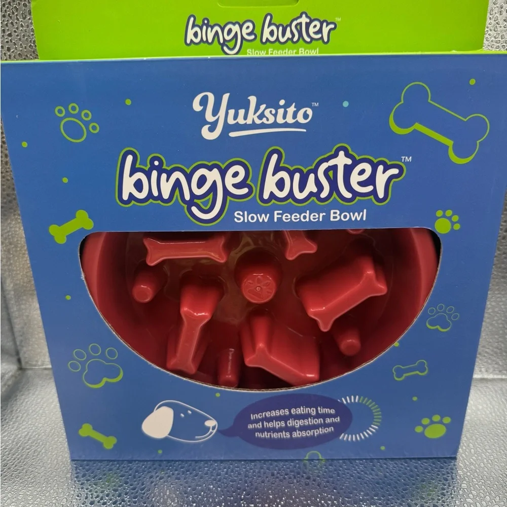 Slow Feeder Dog Bowl, 5-8 Times Slower Feed Design Binge Buster